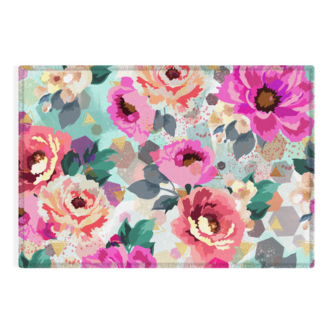 Marta Barragan Camarasa ABSTRACT GEOMETRICAL FLOWERS Outdoor Rug
