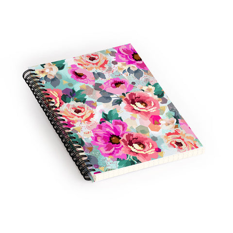 Marta Barragan Camarasa ABSTRACT GEOMETRICAL FLOWERS Spiral Notebook