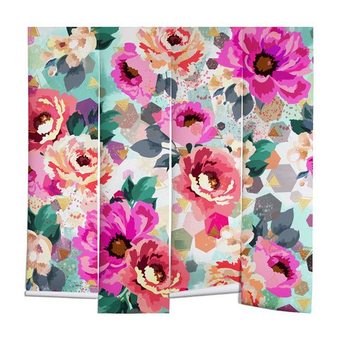 Marta Barragan Camarasa ABSTRACT GEOMETRICAL FLOWERS Wall Mural