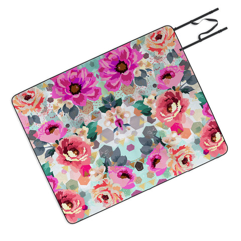 Marta Barragan Camarasa ABSTRACT GEOMETRICAL FLOWERS Picnic Blanket
