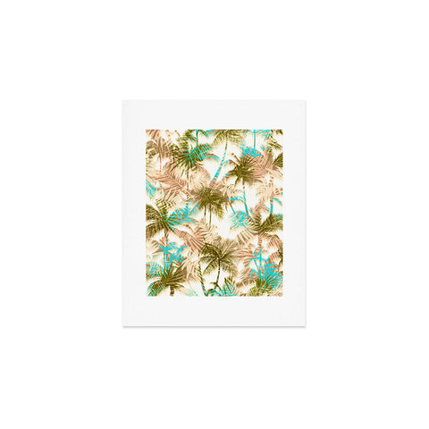 Marta Barragan Camarasa Abstract leaf and tropical palm trees Art Print