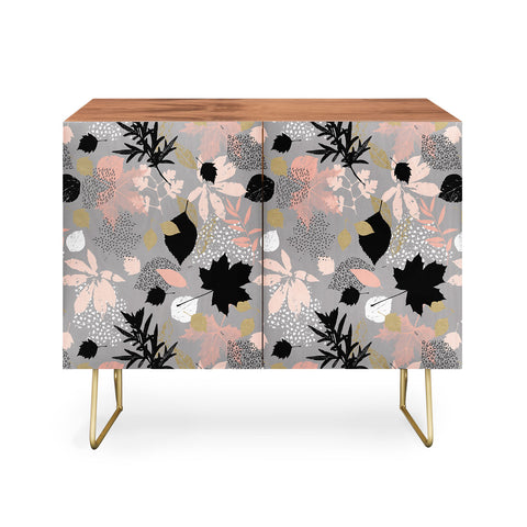 Marta Barragan Camarasa Abstract maple leaves autumn Credenza