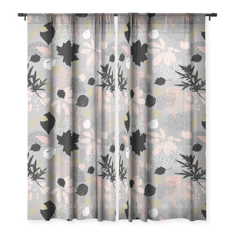 Marta Barragan Camarasa Abstract maple leaves autumn Sheer Non Repeat