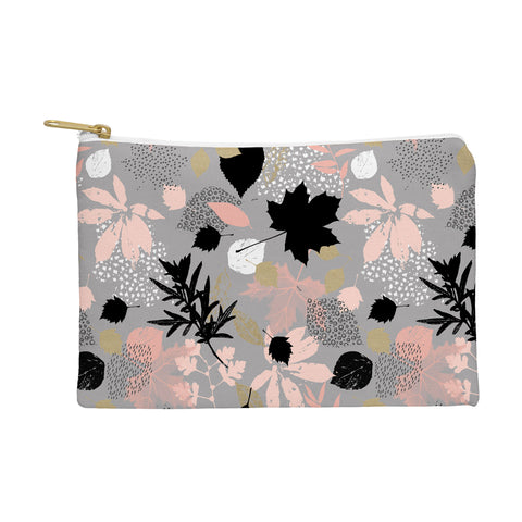 Marta Barragan Camarasa Abstract maple leaves autumn Pouch