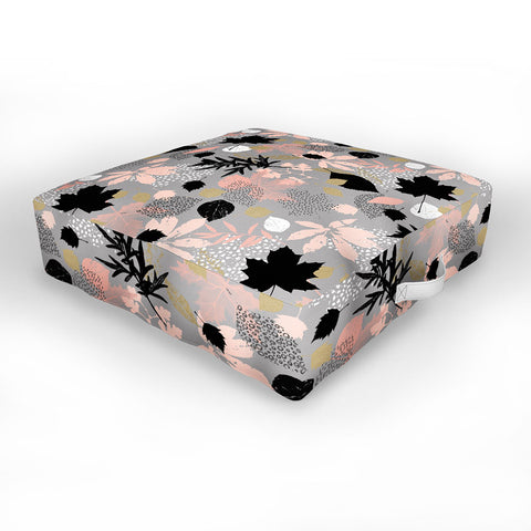 Marta Barragan Camarasa Abstract maple leaves autumn Outdoor Floor Cushion