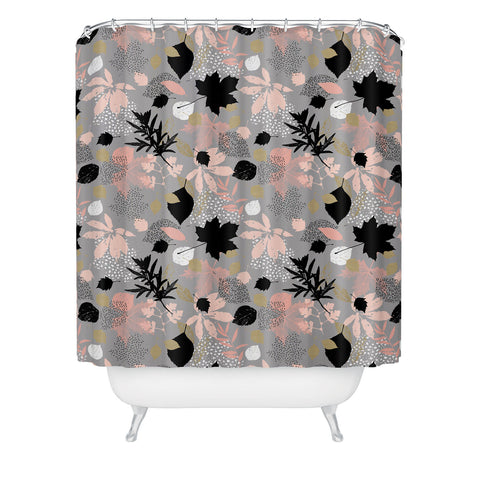 Marta Barragan Camarasa Abstract maple leaves autumn Shower Curtain