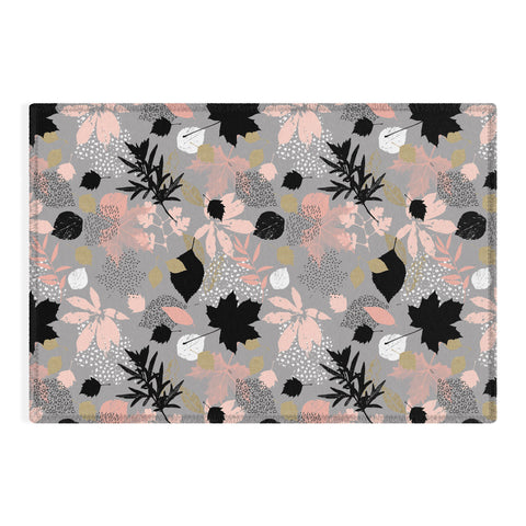 Marta Barragan Camarasa Abstract maple leaves autumn Outdoor Rug
