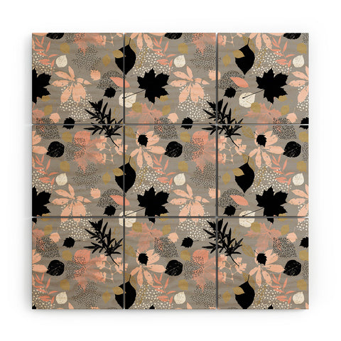 Marta Barragan Camarasa Abstract maple leaves autumn Wood Wall Mural