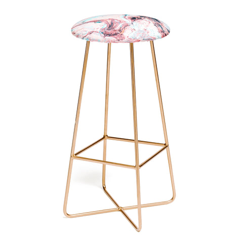 Marta Barragan Camarasa Abstract marbled saturated Bar Stool