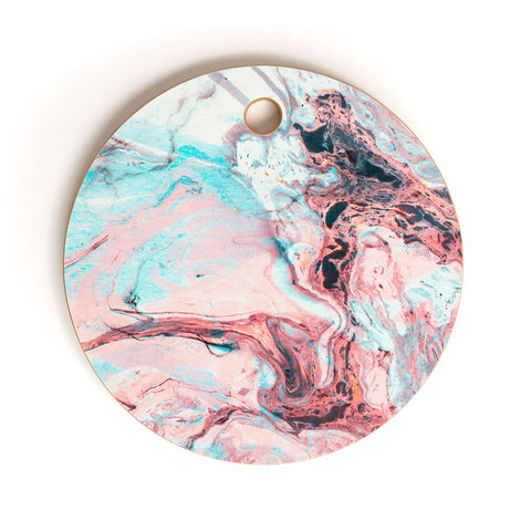 Marta Barragan Camarasa Abstract marbled saturated Cutting Board Round