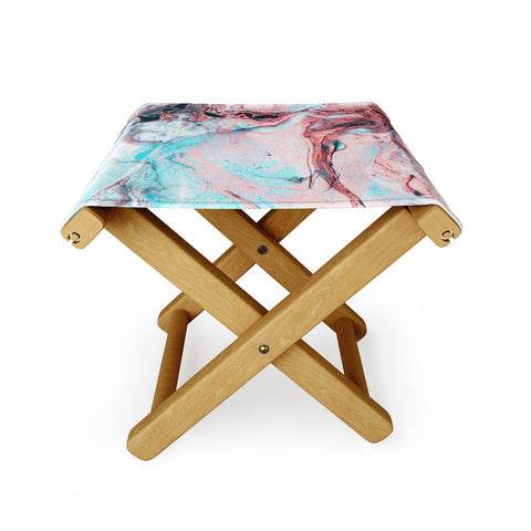 Marta Barragan Camarasa Abstract marbled saturated Folding Stool
