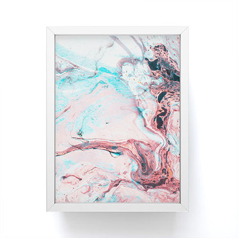 Marta Barragan Camarasa Abstract marbled saturated Framed Mini Art Print