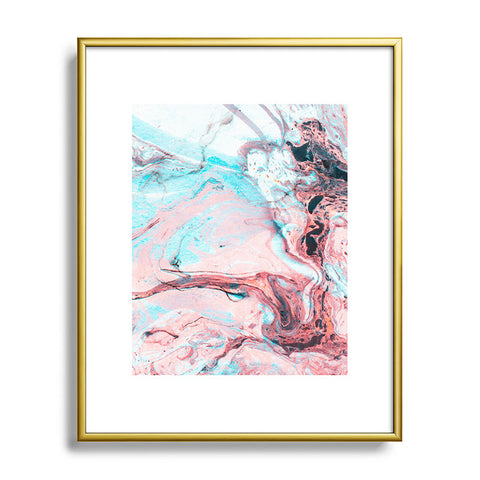 Marta Barragan Camarasa Abstract marbled saturated Metal Framed Art Print