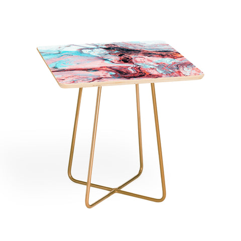 Marta Barragan Camarasa Abstract marbled saturated Side Table