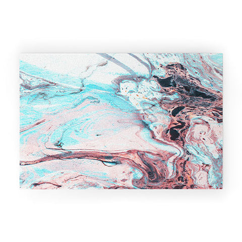 Marta Barragan Camarasa Abstract marbled saturated Welcome Mat