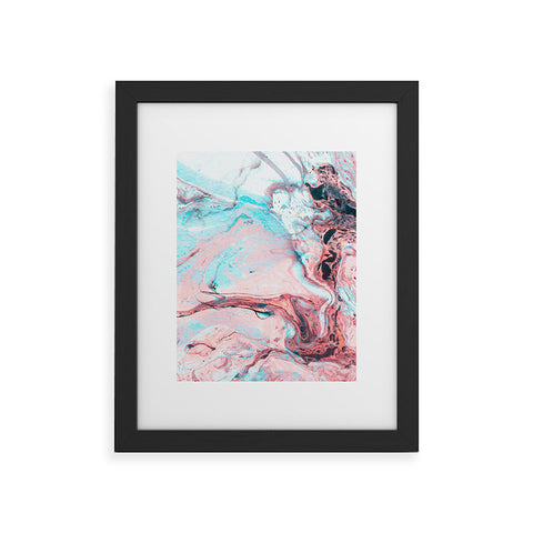 Marta Barragan Camarasa Abstract marbled saturated Framed Art Print