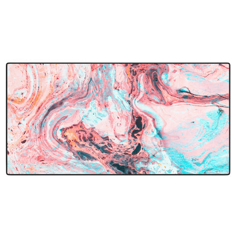 Marta Barragan Camarasa Abstract marbled saturated Desk Mat