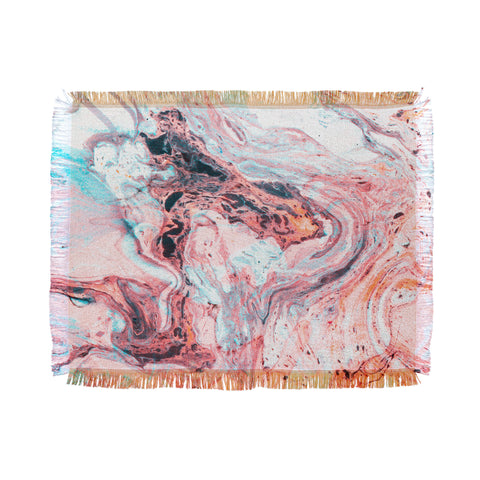 Marta Barragan Camarasa Abstract marbled saturated Throw Blanket