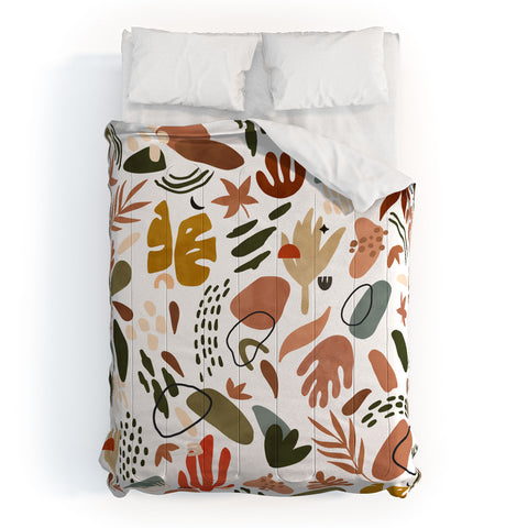 Marta Barragan Camarasa Abstract modern nature shapes Comforter