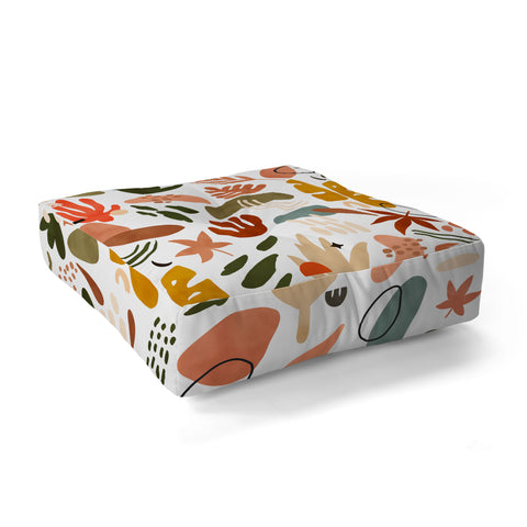 Marta Barragan Camarasa Abstract modern nature shapes Floor Pillow Square