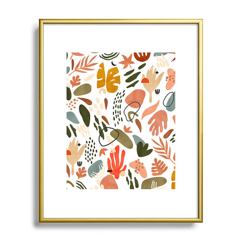 Marta Barragan Camarasa Abstract modern nature shapes Metal Framed Art Print