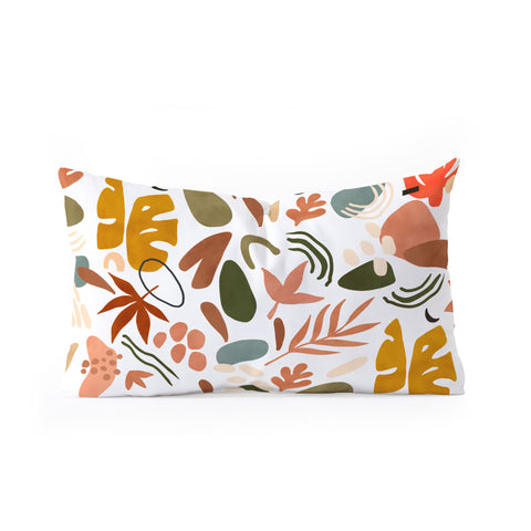 Marta Barragan Camarasa Abstract modern nature shapes Oblong Throw Pillow