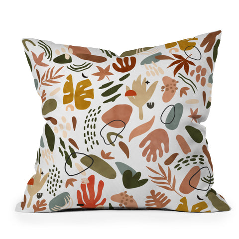 Marta Barragan Camarasa Abstract modern nature shapes Throw Pillow