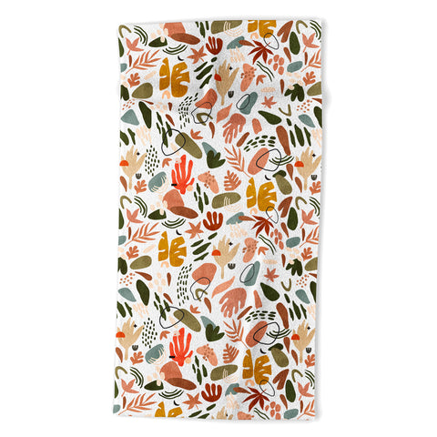 Marta Barragan Camarasa Abstract modern nature shapes Beach Towel