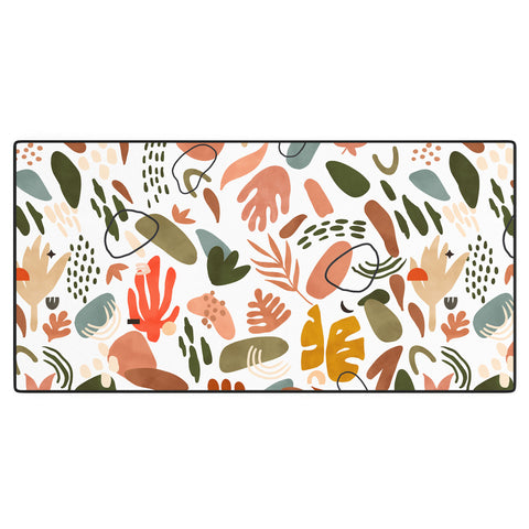 Marta Barragan Camarasa Abstract modern nature shapes Desk Mat