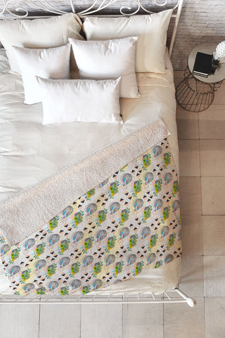 Marta Barragan Camarasa Abstract nature geometric pattern Fleece Throw Blanket