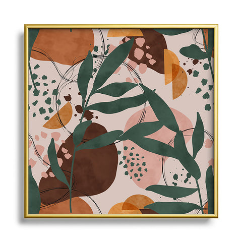 Marta Barragan Camarasa Abstract nature painting 89 Square Metal Framed Art Print