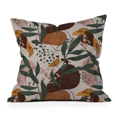 Marta Barragan Camarasa Abstract nature painting 89 Throw Pillow