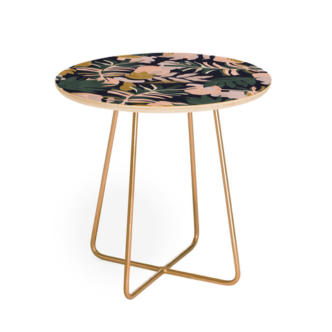 Marta Barragan Camarasa Abstract nature tropical 34 Round Side Table