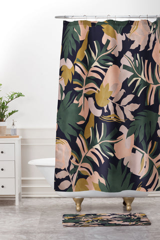 Marta Barragan Camarasa Abstract nature tropical 34 Shower Curtain And Mat