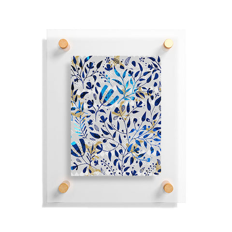 Marta Barragan Camarasa Abstract nature with golden birds Floating Acrylic Print