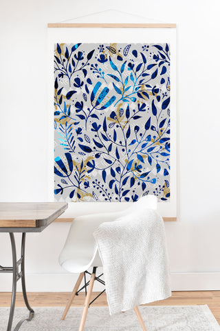 Marta Barragan Camarasa Abstract nature with golden birds Art Print And Hanger