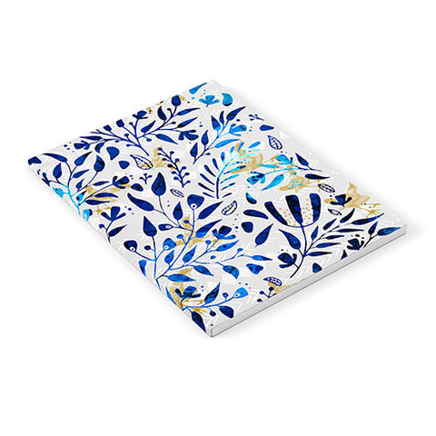 Marta Barragan Camarasa Abstract nature with golden birds Notebook