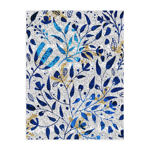 Marta Barragan Camarasa Abstract nature with golden birds Puzzle