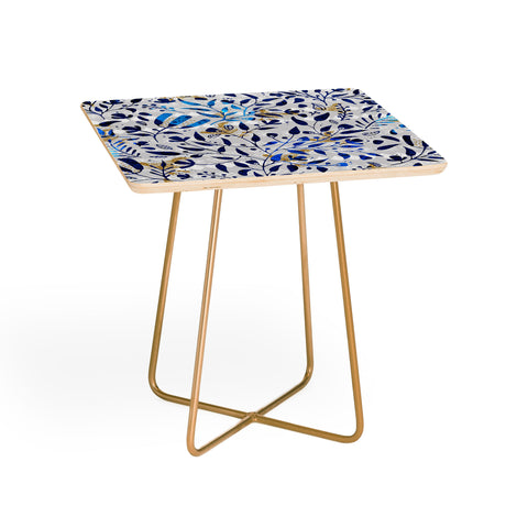 Marta Barragan Camarasa Abstract nature with golden birds Side Table