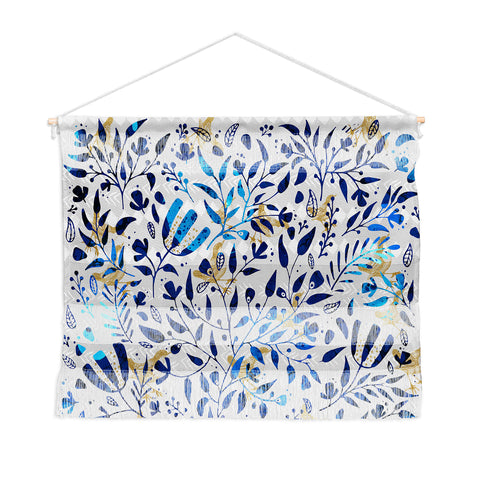 Marta Barragan Camarasa Abstract nature with golden birds Wall Hanging Landscape