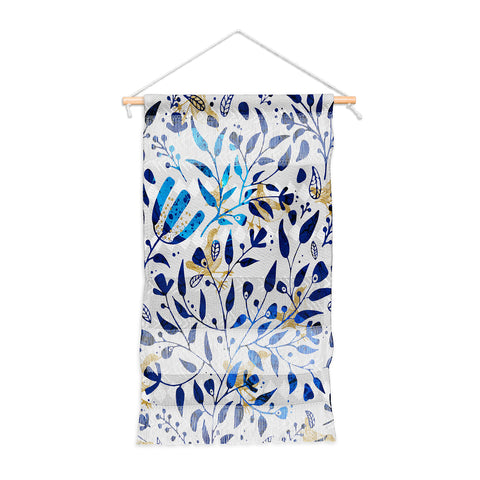 Marta Barragan Camarasa Abstract nature with golden birds Wall Hanging Portrait