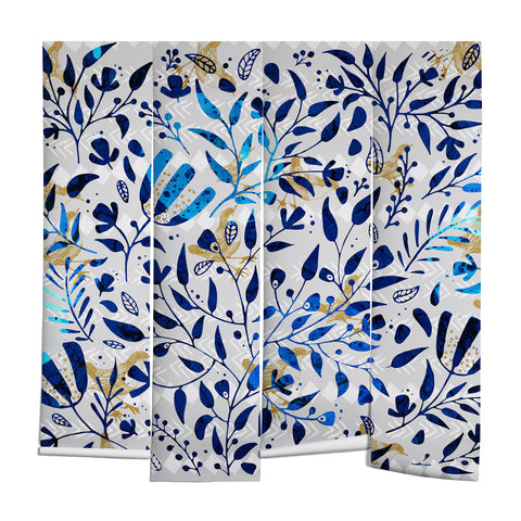 Marta Barragan Camarasa Abstract nature with golden birds Wall Mural