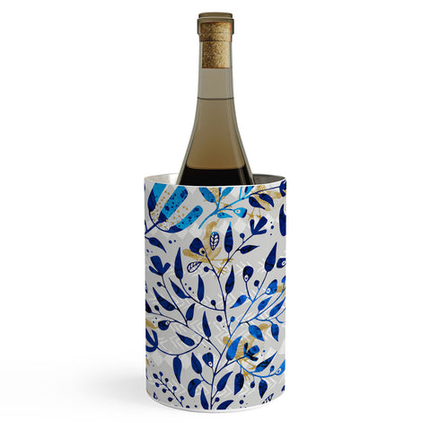 Marta Barragan Camarasa Abstract nature with golden birds Wine Chiller