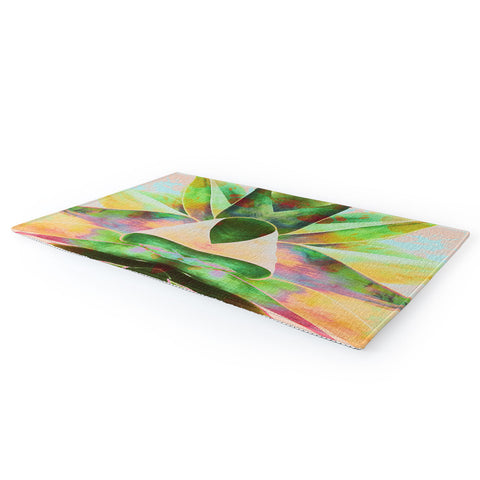 Marta Barragan Camarasa Abstract of cactus on marbled painting Area Rug