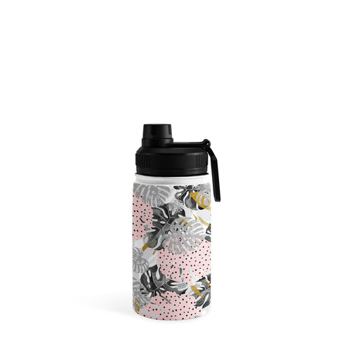 Marta Barragan Camarasa Abstract of monstera patterns Water Bottle
