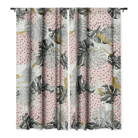 Marta Barragan Camarasa Abstract of monstera patterns Blackout Non Repeat