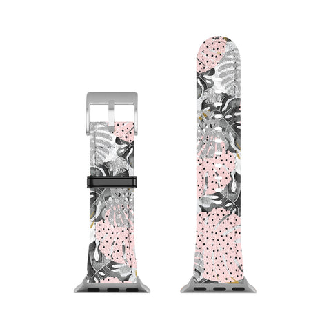 Marta Barragan Camarasa Abstract of monstera patterns Apple Watch Band