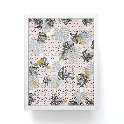 Marta Barragan Camarasa Abstract of monstera patterns Framed Mini Art Print