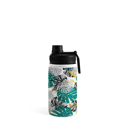 Marta Barragan Camarasa Abstract of monstera patterns II Water Bottle