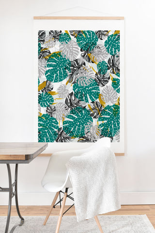 Marta Barragan Camarasa Abstract of monstera patterns II Art Print And Hanger